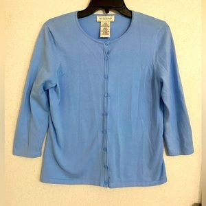 White Stag SZ S Light Blue Cardigan